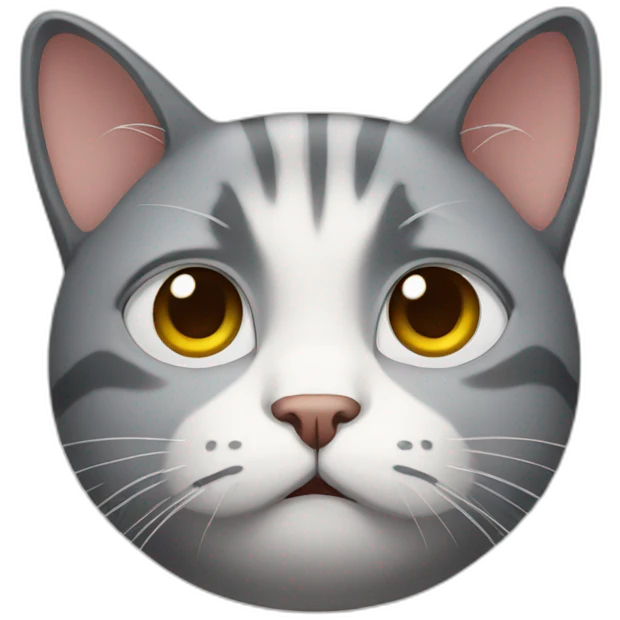 Cat with sad face  emoji