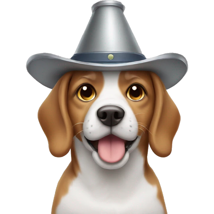 Dog with a space hat emoji
