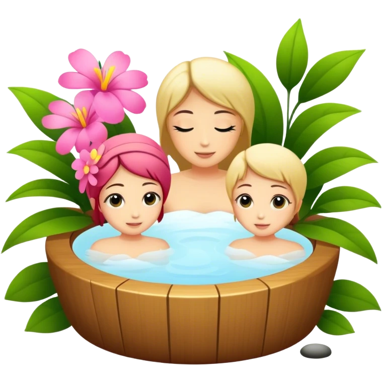 Spa with flowers emoji