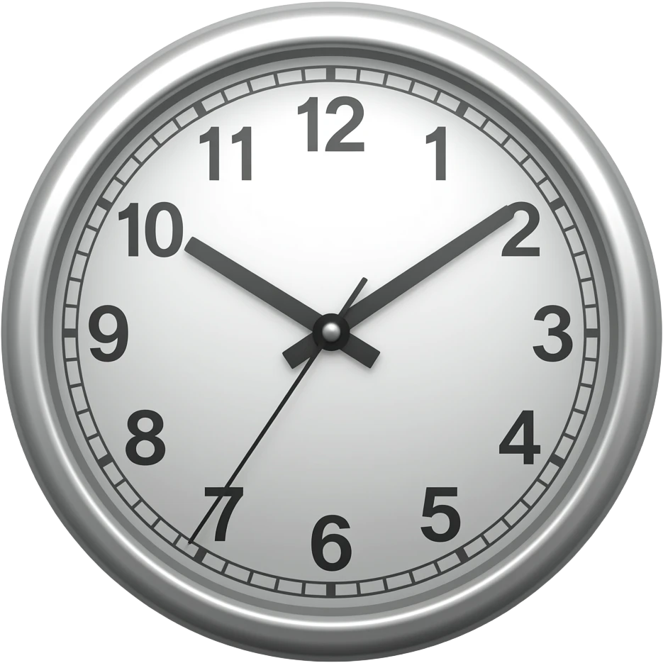 hazme un reloj  que esta en al paret emoji