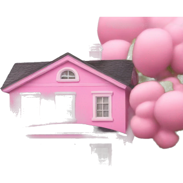 Pink house  emoji