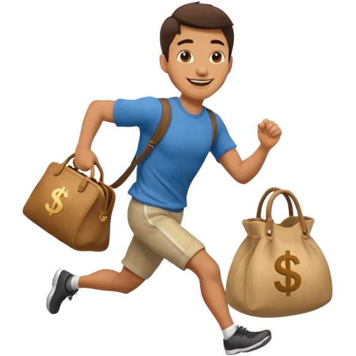 Man running with moneybag emoji