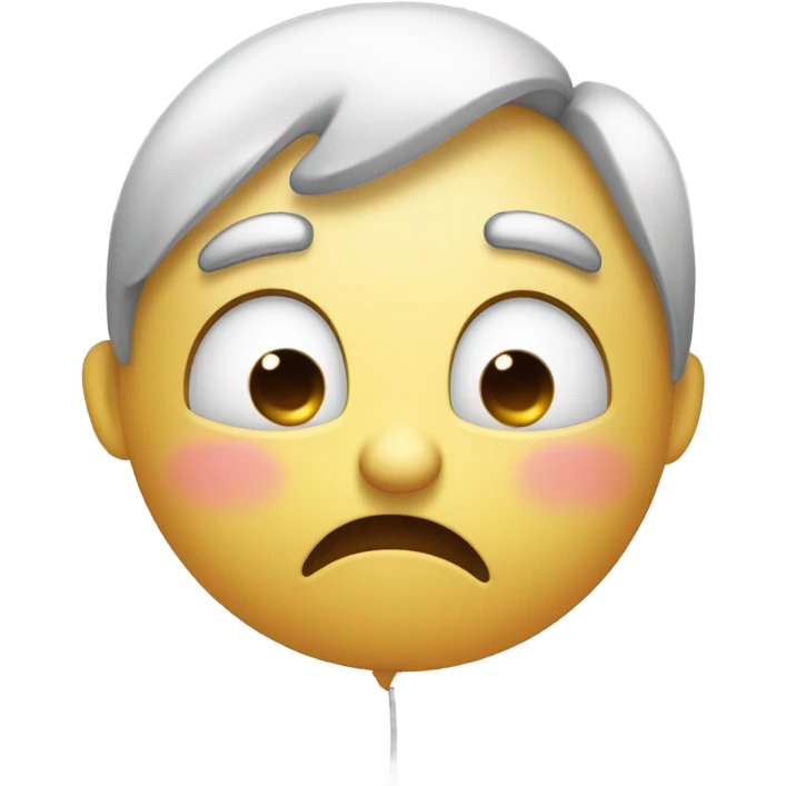 weary face with scratches drooling inhaling helium from balloon emoji