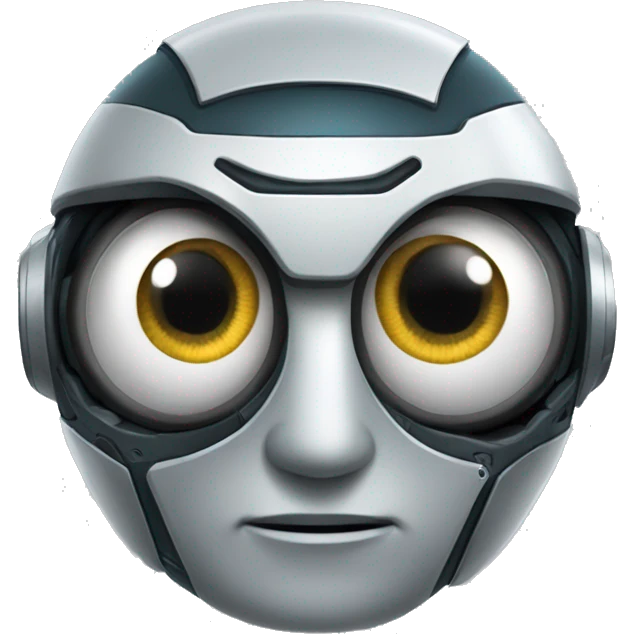 Robot ojos cansados emoji