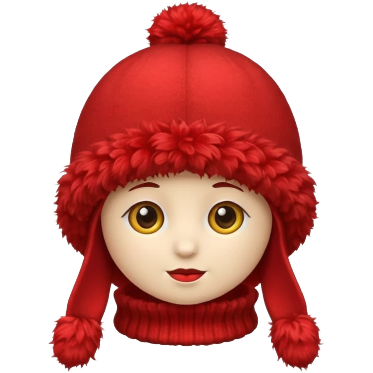 red fluffy hat(just hat) emoji