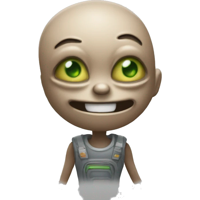 Um alien rindo muito e chorando ao mesmo tempo emoji