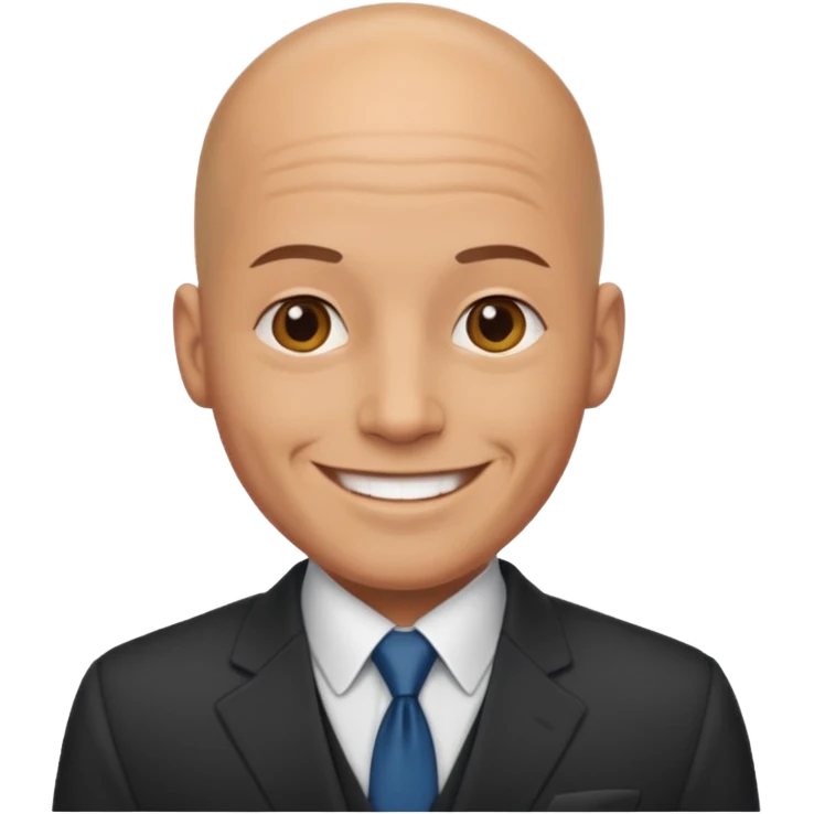 bald in suit emoji