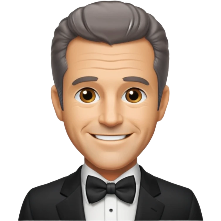 Mel Gibson with suit with bow tie emoji