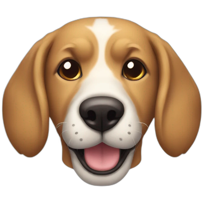 Chien avec un chat emoji