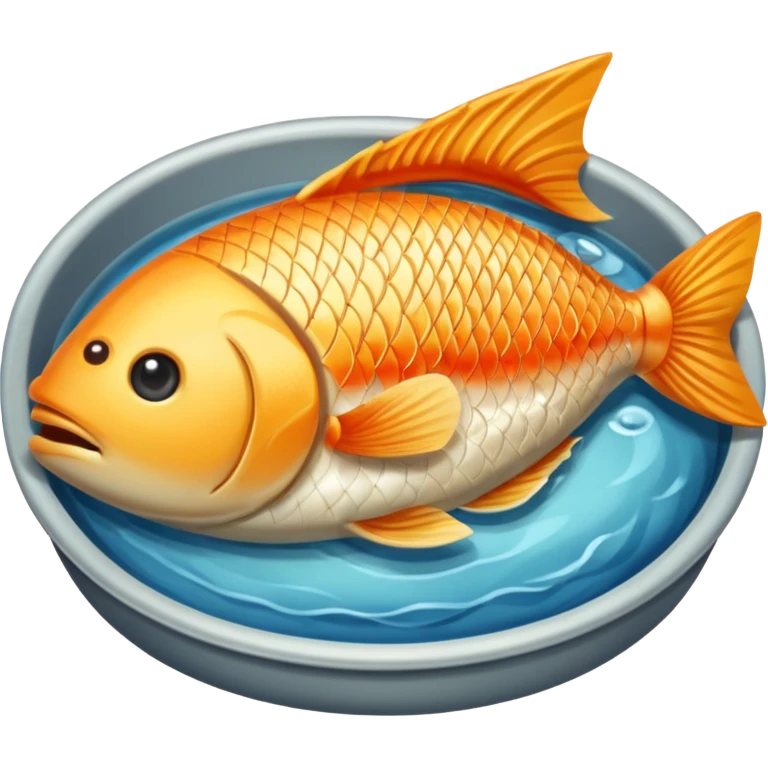 fish dish baked  emoji