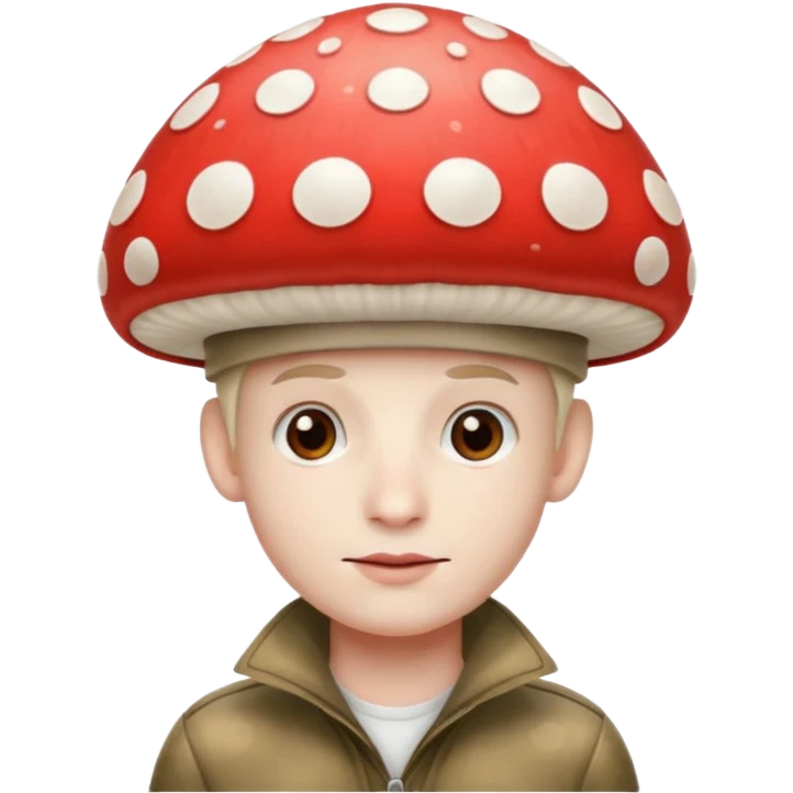 mushroom capped man
 emoji