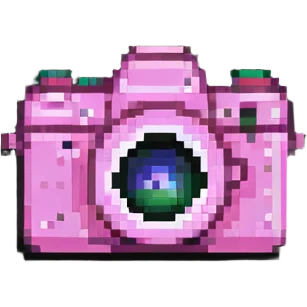 pink camera emoji