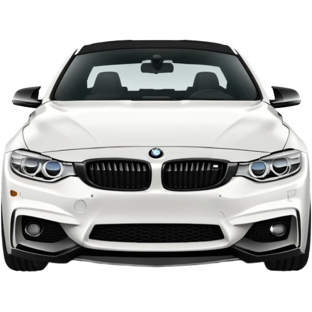 2016 white bmw 4 series with a black splitter and a small black fin  emoji