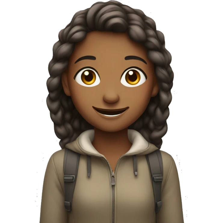 smiling girl outdoors emoji