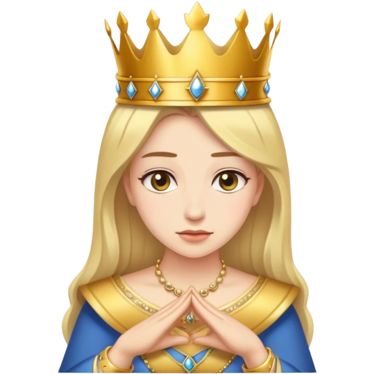 Person bowing to a queen emoji