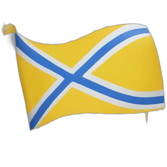 blue, white and yellow flag n straight lines emoji