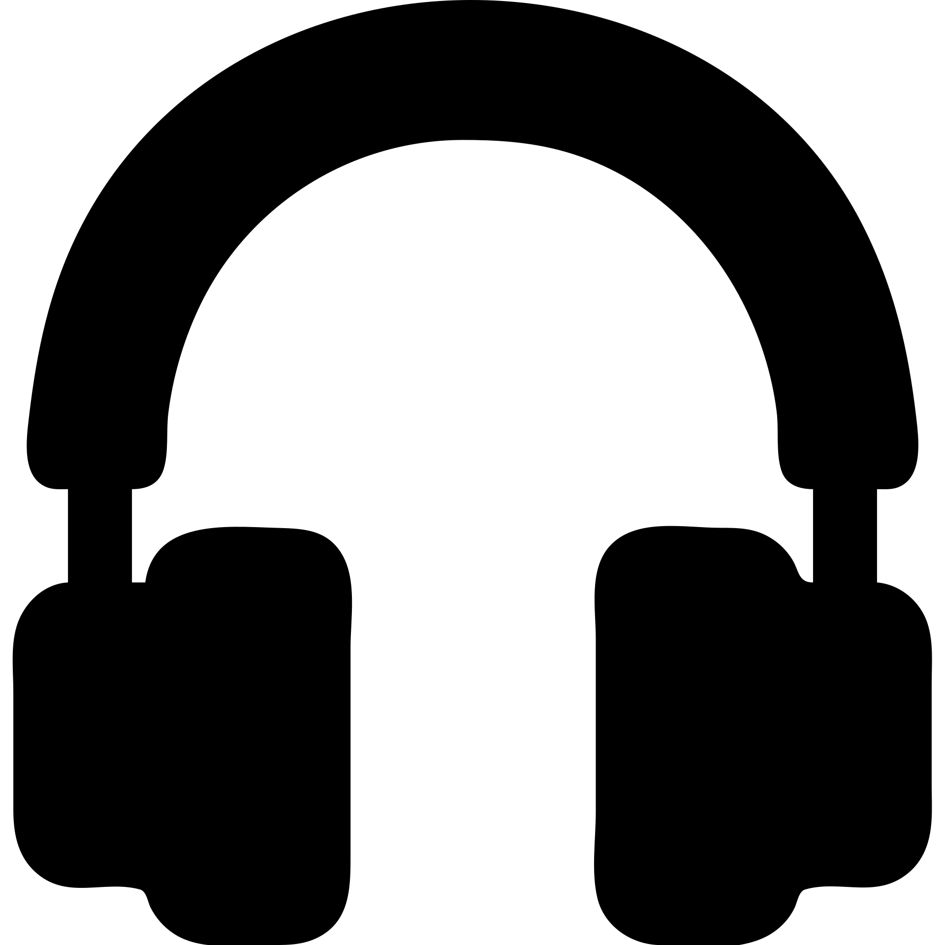 brown headphones, solid filled icon style, bold and recognizable emoji