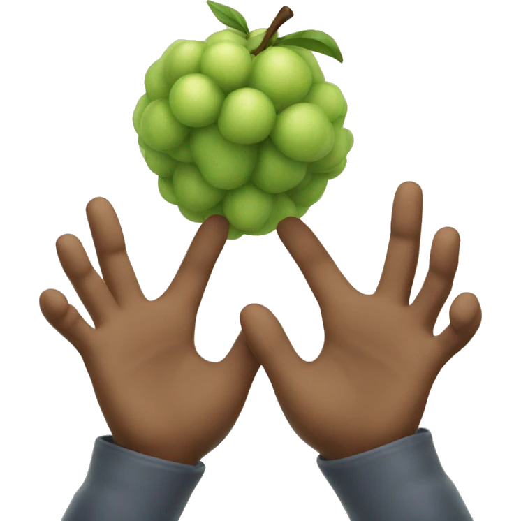 Touch the fruit with hands emoji