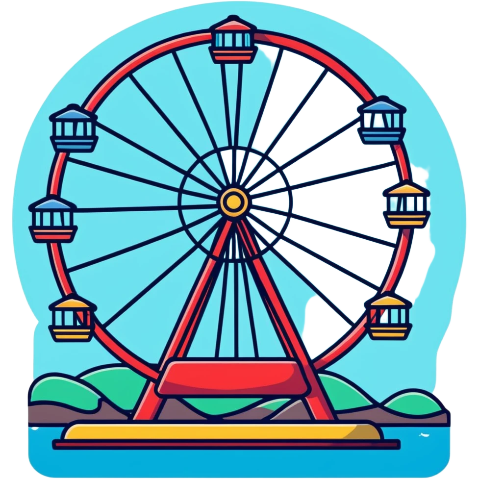 ferris wheel by the ocean emoji