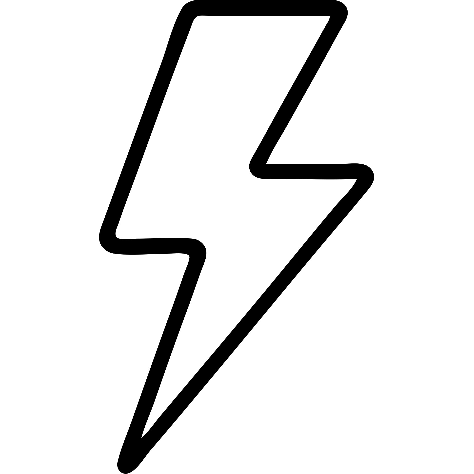 thunder icon with simple bold black outlines emoji