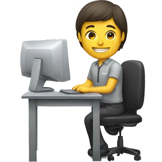 working in computer emoji
