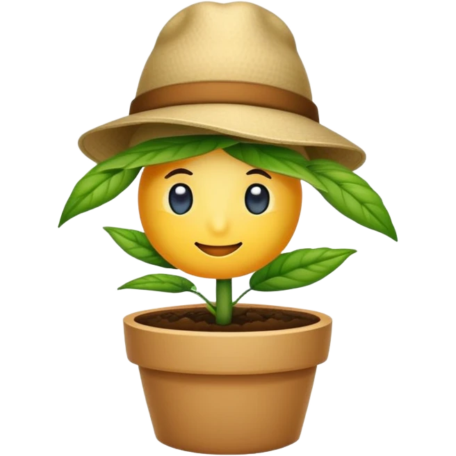 Plant with hat emoji