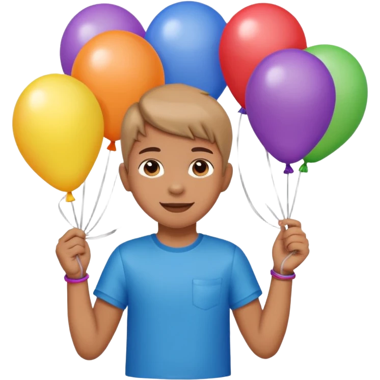 Balloons holder kid emoji