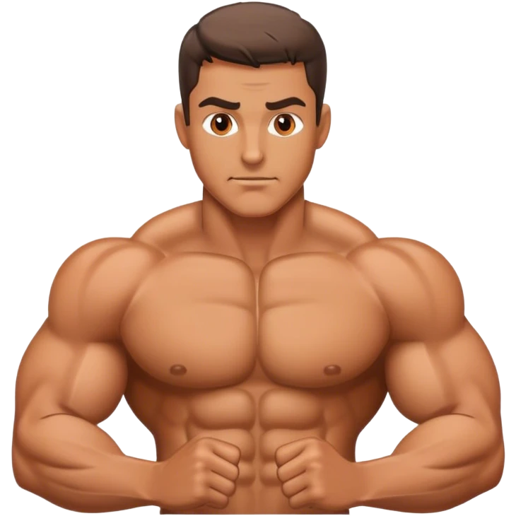 Faceless man with muscles emoji