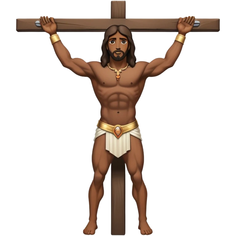 Black Jesus Christ on the cross  emoji