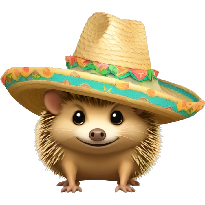 hedgehog in a sambrero  emoji
