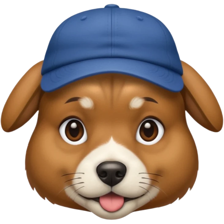 Perro con gorra emoji