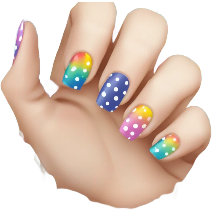 Cute short acrylic nails  emoji