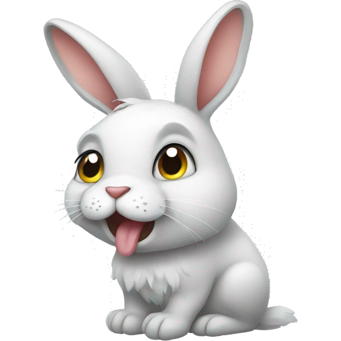 Crying rabbit emoji