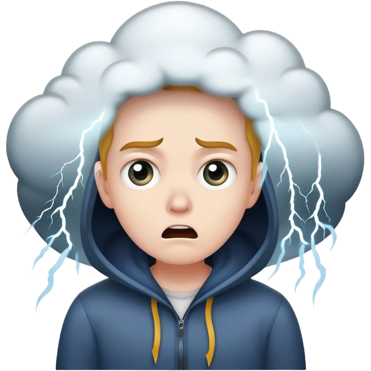 Scared of storm  emoji