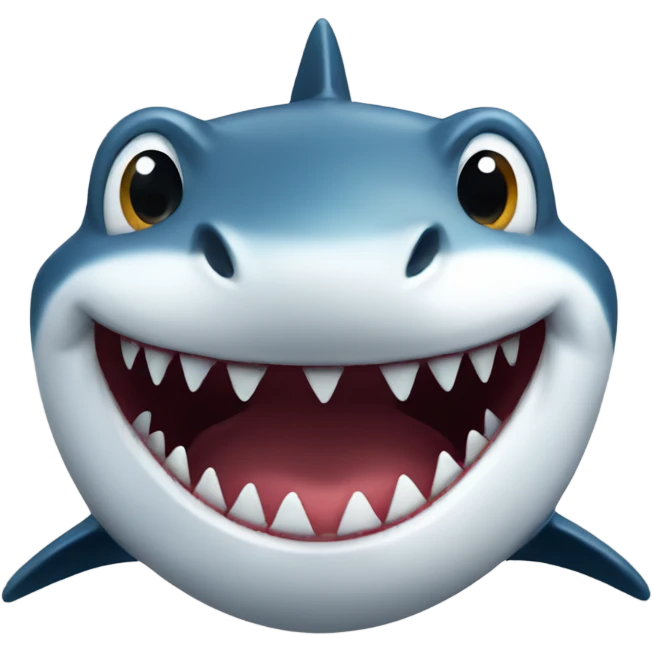 Smiling shark emoji