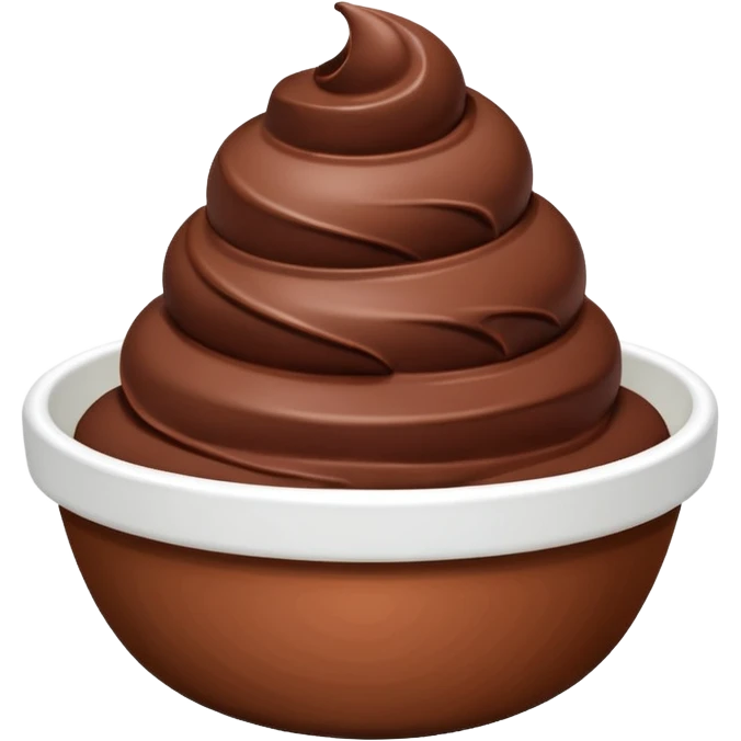 choclate icecream in bowl emoji