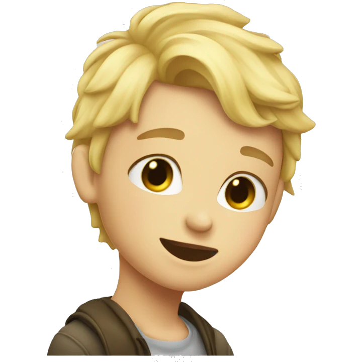A blonde boy and girl blonde kiss emoji