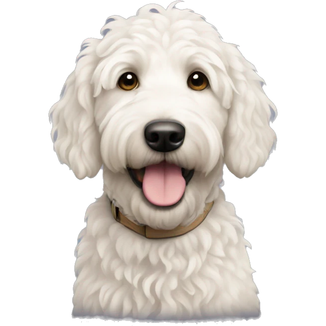 A white golden doodle  emoji