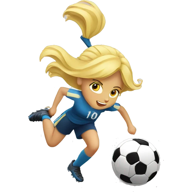 blond woman doing soccer tricks emoji