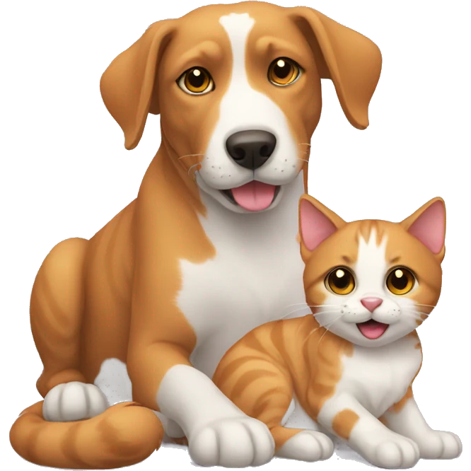 cat with dog emoji