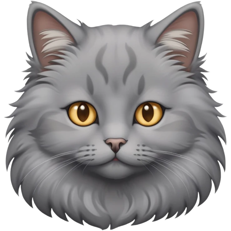 Une tête de chat gris  emoji