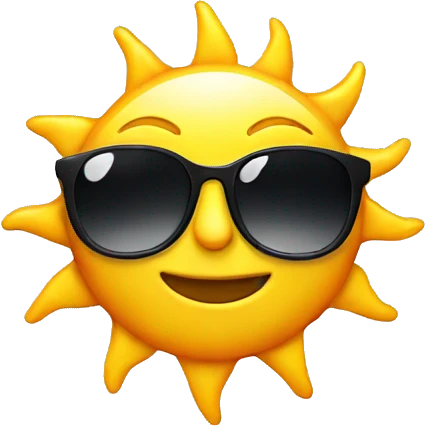sun wearing sunglasses emoji