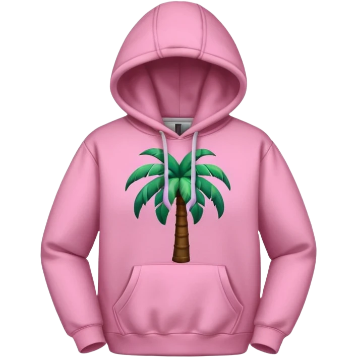 Pink palm puff hoodie  emoji