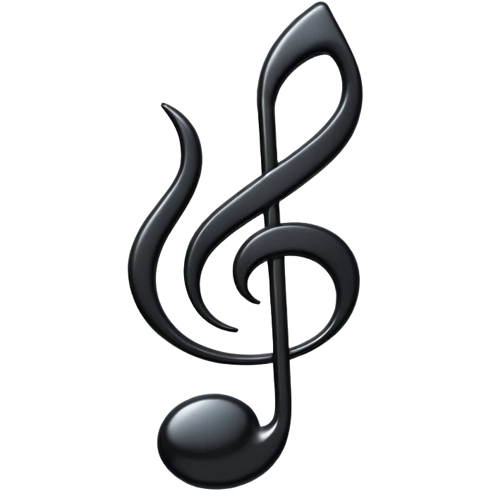 black music note emoji