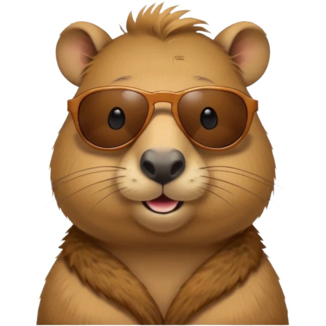 Capybara with sun glasses emoji