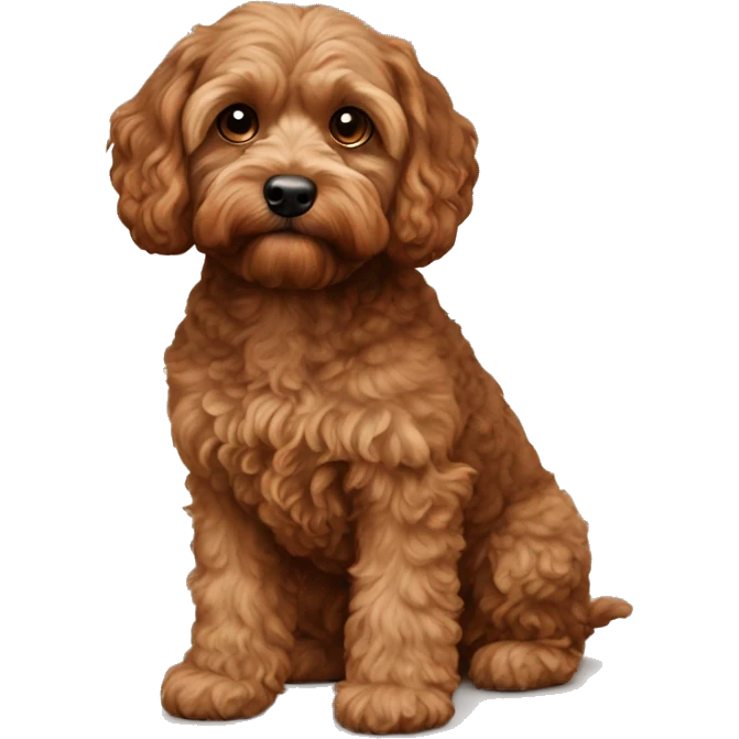 brown cavapoo emoji