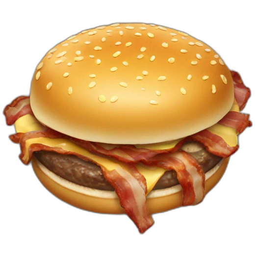 Burger with bacon emoji