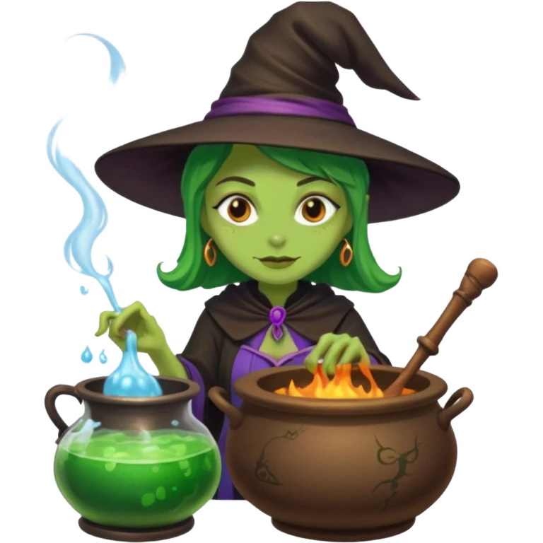green witch cooking potion emoji