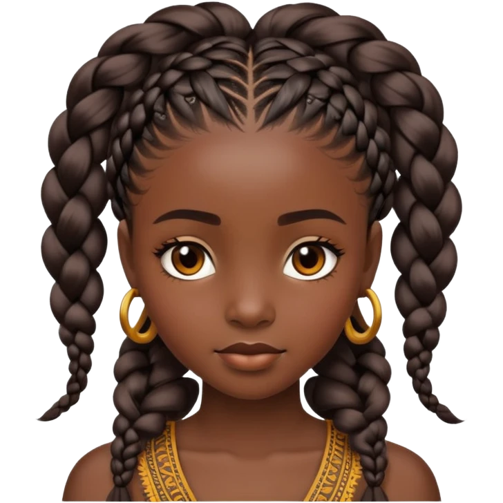 back of african girls head emoji