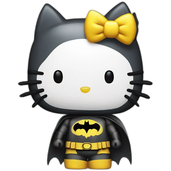 hello kitty and batman emoji